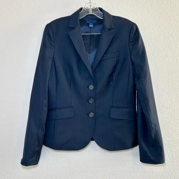 J. Crew Navy Pinstripe Blazer women’s 6 classic professional business - Picture 1 of 7